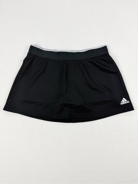 Adidas Black Athletic Tennis Skort Golf Activewear Athleisure Workout Skirt